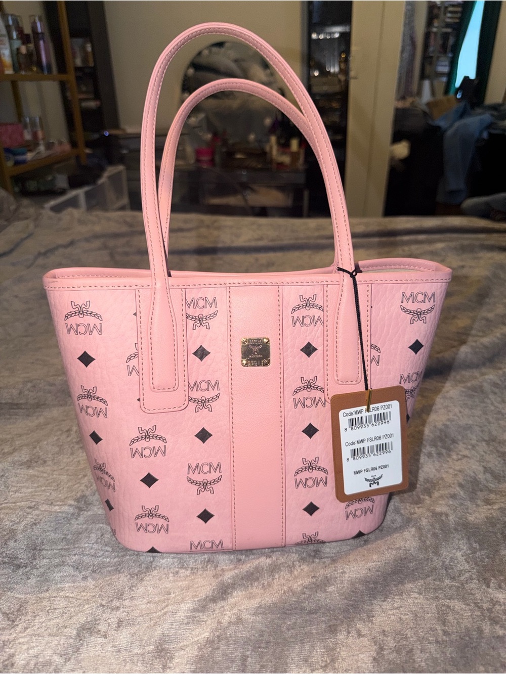 MCM Mini Liz Shopper In Visetos